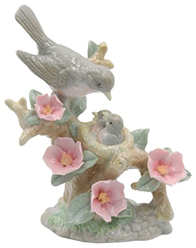 Cosmos Gifts 96404 Robin Family with Wild Rose, Green
