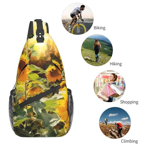 Bolso cruzado tipo sling para hombre y mujer negro miniatura 6