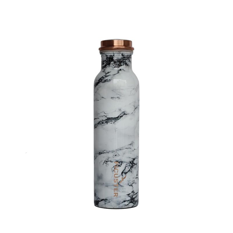 Ficuster Pure Copper White Marble Print Bottle-CWB014W