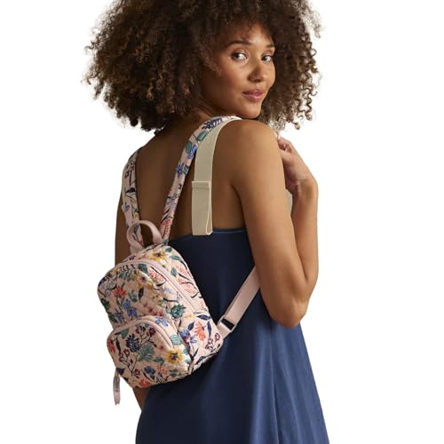 Image of Cotton Mini Backpack Purse, Paradise Coral