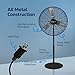 NEXAIR 30 in High Velocity Stand up Fan 3 Powerful Speeds, Industrial All Metal Pedestal Fan with Adjustable Height 56” to 76”, with Giant Stable Base Ideal for Garage, Workshop or Warehouse