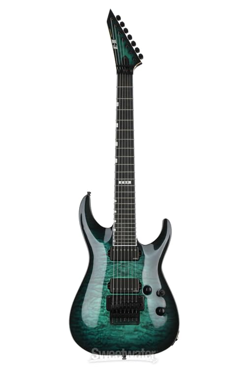 Amazon.com: ESP E-II Horizon FR-7 7-String - Black Turquoise Burst