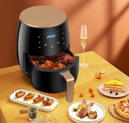 مقلاة هوائية 6 لتر 2400 وات متعددة الوظائف بشاشة تعمل باللمس من سيلفر كريست، أسود