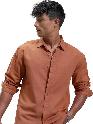 Image of Highlander Men's Relaxed Fit Casual Shirt | Cotton Linen | Relaxed fit | Full Sleeves