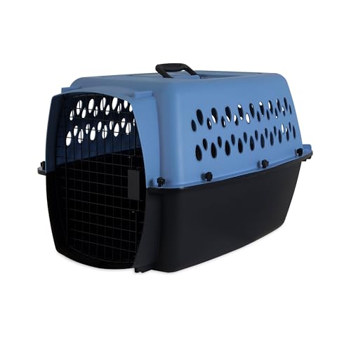 Petmate Pet Porter Fashion Dog Kennel 26', Parisian Blue & Black, for Pets 20-25lbs, Made in USA