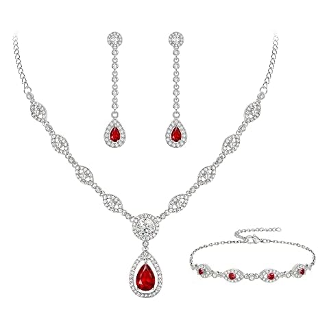 Ever Faith Teardrop Jewelry Set for Women Cover