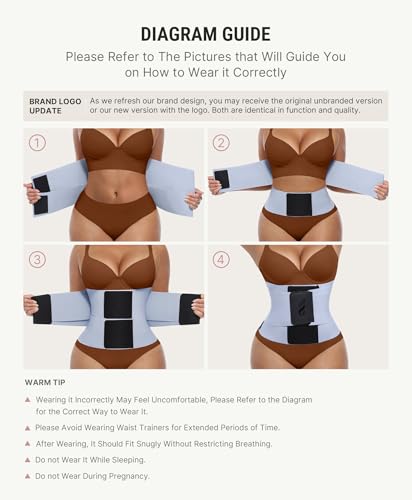 Image of FeelinGirl Waist Trainer Belt Waist Cincher Trimmer Ab Belt Tummy Control Body Shaper with Triple Wrap Women and Men