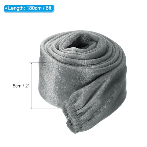 Image of PATIKIL 6ft Lamp Chain Cover, Chain Protective Sleeve Washable with Zipper for Chandelier Lighting Wires Swing Light Fixture, Grey