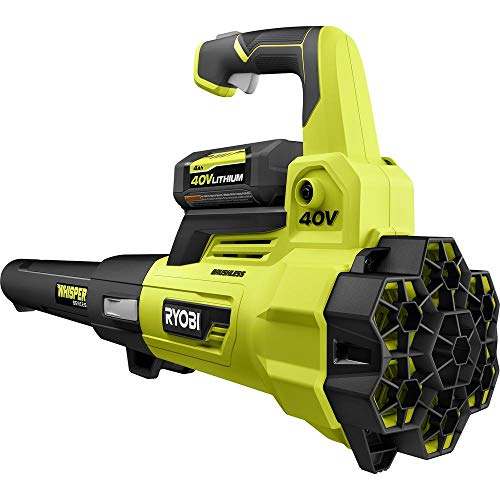 RYOBI RY40470VNM 125 MPH 550 CFM 40-Volt Lithium-Ion Brushless Cordless Jet Fan Leaf Blower - 4.0 Ah Battery and Charger Included