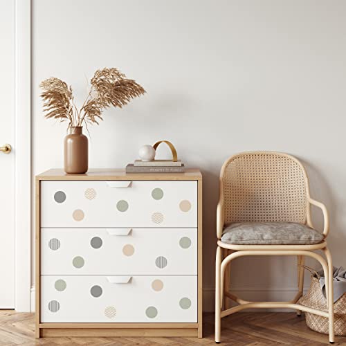 Qucheng Boho Polka Dots Wall Decal Stickers Kids Toddler Bedroom Removable Circle Stickers Decor Nursery Livingroom Vinyl Waterproof Wall Decoration 6 Sheets #TOP2