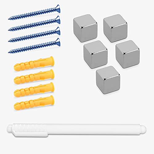 Navaris Pizarra magnética de Vidrio - Tablero de Notas de Cristal de 90 x 60 CM - Tablón de recordatorios con rotulador imanes y Soporte - En Negro - imagen 3
