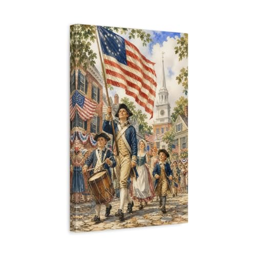 Tableau américain vintage de la parade traditionnelle en format vertical