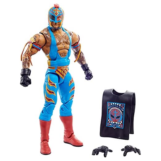 WWE Rey Mysterio Elite Collection Series 89 Action Figure 6 in Posable Collectible Gift Fans Ages 8 Years Old and Up​