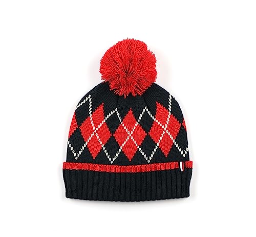 Bonnet femme Tommy Hilfiger hiver chic motif losange tricot chic