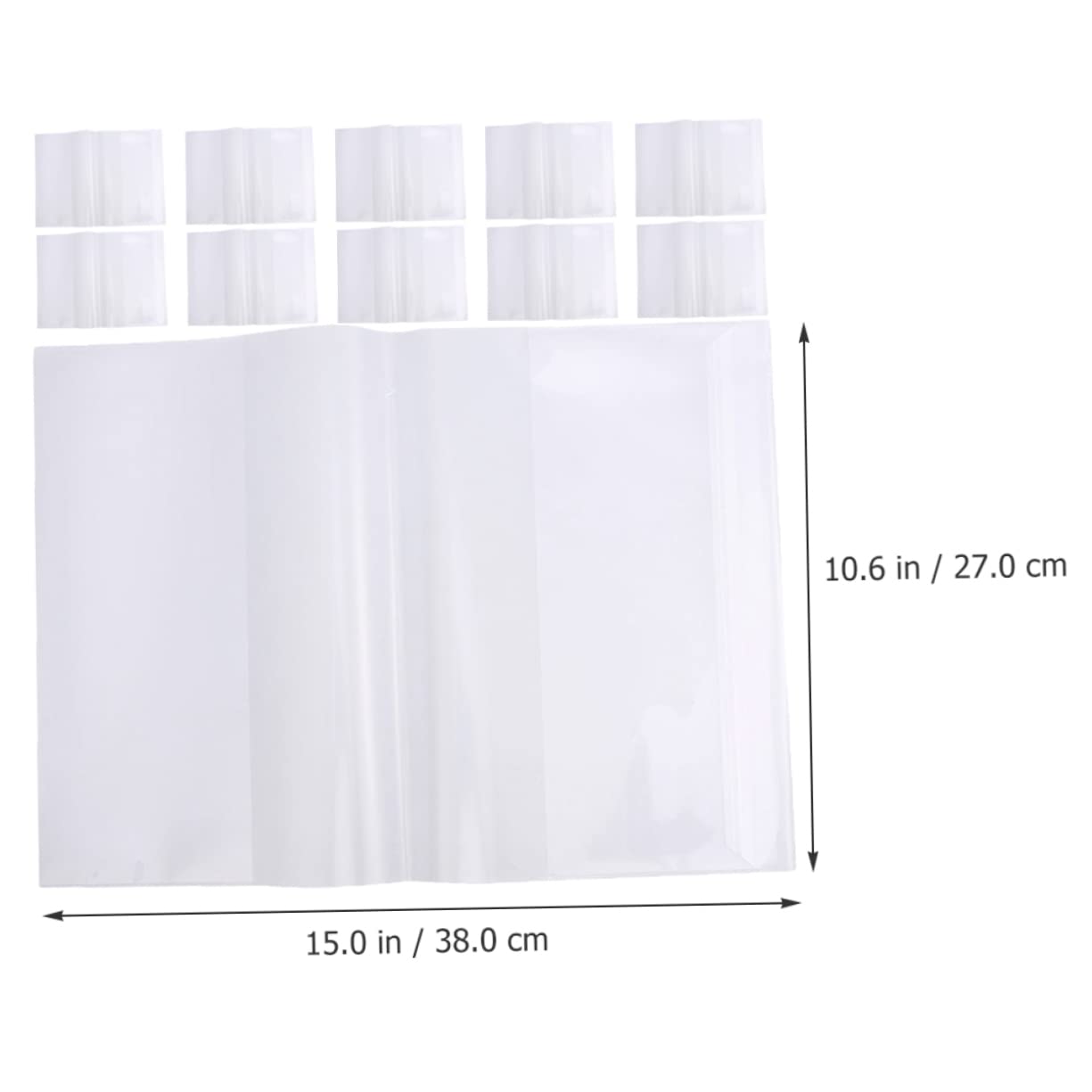 60piezas Fundas Para Libros Impermeables y Transparentes De Libros Reutilizable Fácil Instalación Para Textos Cuadernos y Material Escolar