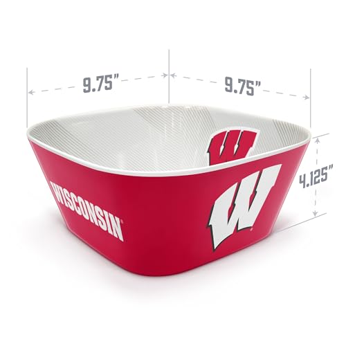 Image of YouTheFan NCAA Wisconsin Badgers Large Party Bowl