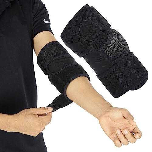 Joyzzz Elbow Brace, Adjustable Elbow Support, Tennis Elbow Brace Arm Splint, Elbow Brace Tennis Compression Sleeve Wrap for Men and Women Epicondylitis, Golf, Tennis, Sports Recovery Pain Relief, 1, 1