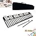 Lfhelper Foldable 30 Notes Glockenspiel Percussion Bell Kit with 2 Mallets, Shoulder Strap, Carrying Bag, for Kids, Students, Adults