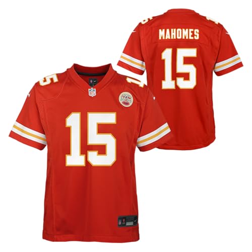 NikeFit Patrick Mahomes 15 Kansas City Game Day Replica Player Jersey - Youth Boys (8-20) (US, Numeric, 14, 16, Regular, Chiefs - Red)