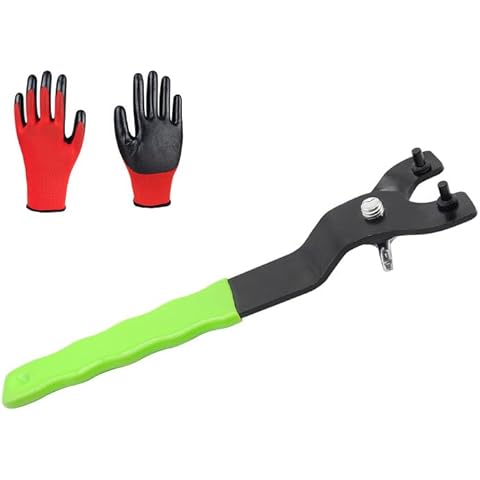 OUBA Green Universal Lock-nut Grinder Wrench for 4 Inch to 9 Inch for Most Grinders Cover