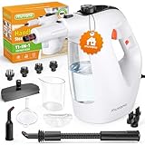 Muvano Handheld Steam Cleaner, Portable Pressurized Steam Cleaner with 10s Instant Heating, 450ml Visible Water Tank, Multi-Purpose Steam Cleaners for Kitchen Bathroom Tile Grout Upholstery
