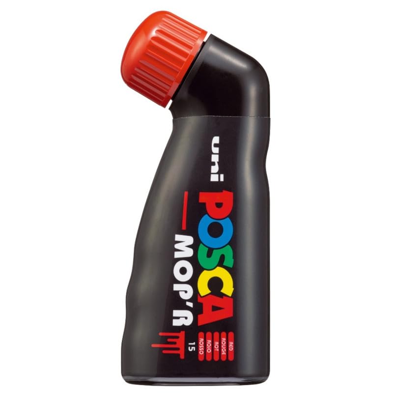 POSCA MOP'R PCM-22 Paint Marker | 3mm-19mm Brush Tip (Red Ink)-image-36
