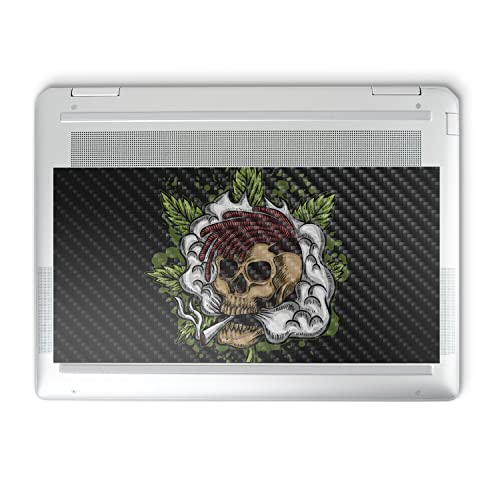 Image of MightySkins Carbon Fiber Skin Compatible with HP Spectre x360 14 inch (2022) Full Wrap Kit - Death by Ganja | Protective Durable Textured Carbon Fiber Finish | Easy to Apply | Made in The USA