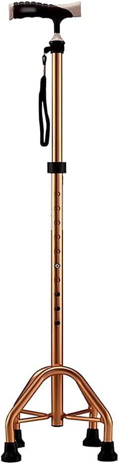Elderly Crutches with Led Lights Lightweight Four Foot Adjustable Aluminum Walking Sticks Portable Canes/B