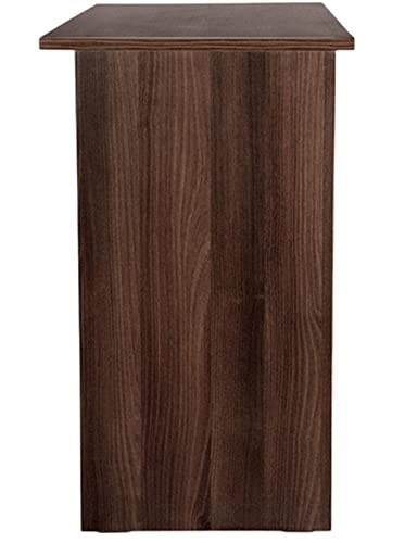 Image of MAMTA DECORATION Engineered Wood Writing Study Table with Storage Wooden Computer Desk with Keyboard Shelf for Office Home (Dark Matt Finish)