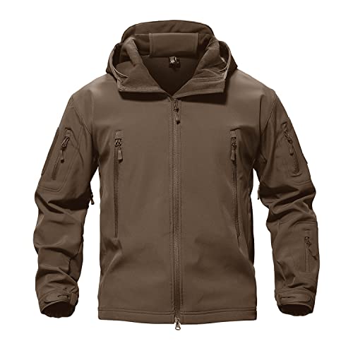 Image of TACVASEN Men's Special Ops Military Tactical Soft Shell Jacket Coat | Waterproof,windproof | Multi-pockets,adjustable hood | Ideal for rain,hiking,snow,ski