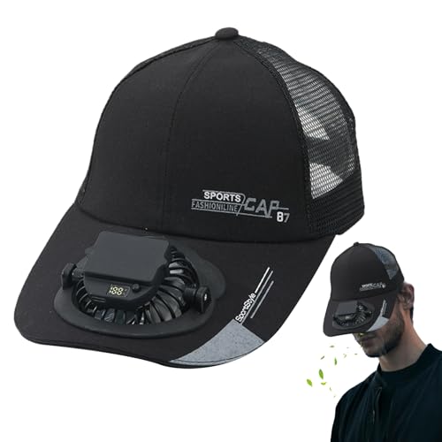Chapeau ventilateur homme idéal pour la randonnée et la pêche en plein été