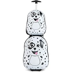 Maletas Infantiles Mgi COSTWAY Maleta Infantil Niños, Equipaje de Viaje, Juego de Mochila y Maleta con Ruedas, Cabina Trolley (Perro)