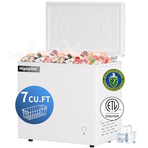 20 Cu.Ft Chest Freezer, with Adjustable 7 Thermostat Removable Basket, Energy Saving Large Capacity Freestanding Top Door White Freezer for Kitchen Restaurant Garage Basement Business