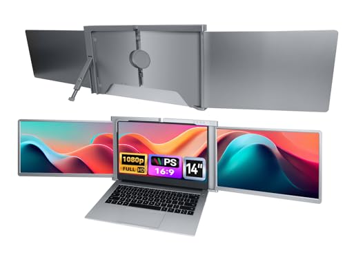 Cihysul Triple Laptop Screen Extender, 14'' FHD 1080P IPS Portable ...