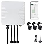 OWON Tuya Smart Home Moniteur d'énergie Wi-Fi triphasé, compteur de puissance bidirectionnel 1 ou 3 phases avec 3 pinces de 80A, compteur solaire/net, compteur d'électricité en temps réel