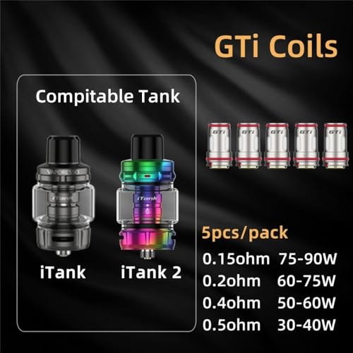 Miniatura 2 de Lote De 5 Unidades De Bobina Original Vapo Resso Gti De 0,2 Ohm, 0,4 Ohm, 0,15 Ohm, Vaporizador Con Cabezal Central De Malla Para Kit De Atomizador Itank Target 100 200 0,4 Ohmios - No Nicotine