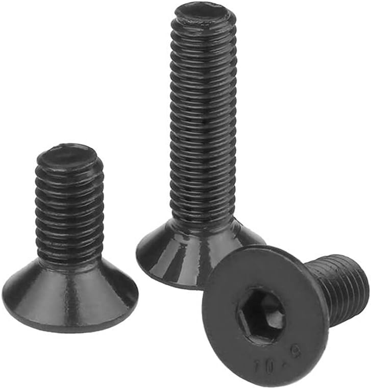 ORANXIN M6 x 25mm 50 Pcs Countersunk Bolts Grade 10.9 Carbon Steel Hex Socket Cap Screw Flat Head Allen Bolts Machine Screws Fasteners - Image 4