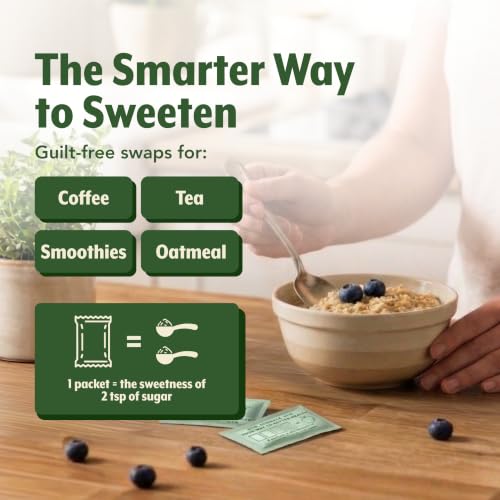 Image of SweetLeaf Stevia Powder Sweetener, Sugar Free - 35 Packets (4 Pack) | Zero Calorie Sweetener No Erythritol, Stevia Leaf Extract, Natural Sugar Substitute for Coffee & Baking, Prebiotic Fiber