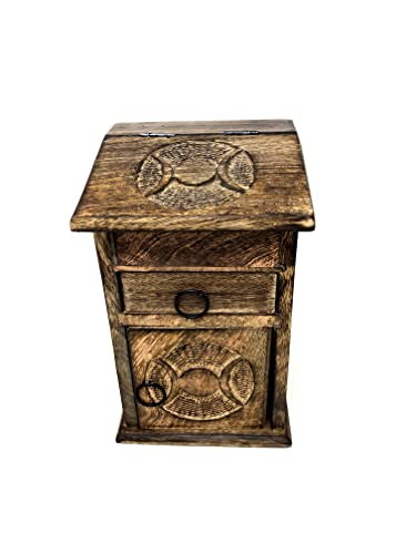Vrinda® Wooden Triple Moon Herb Cupboard #TOP1