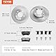VEVOR Bremsscheiben Bremsensatz Hinterradbremsen-Set, kompatibel mit AUDI A3 (8L), SEAT IBIZA, SKODA OCTAVIA, ROOMSTER, VW GOLF Ⅳ, Keramik-Bremsbeläge, Ersatzset, 232 mm Hinterradscheiben