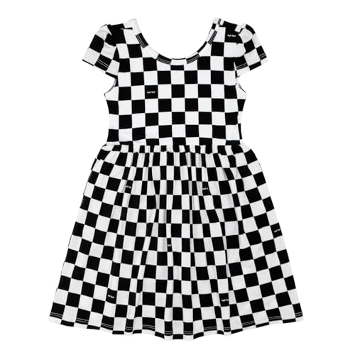 Little Sleepies Cap Sleeve Skater Dress - Toddler Girl Viscose from Bamboo Kids Dress w/Pockets & Breathable Twirl Skirt