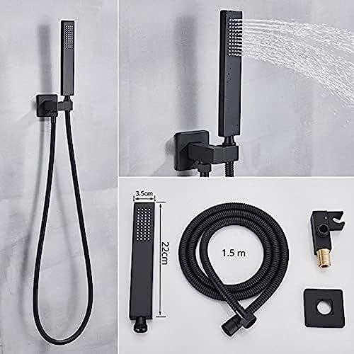 Robinet thermostatique de douche mural anti-brûlure avec grand ciel de pluie et massage