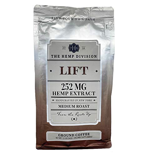 The Hemp Division 'Lift' Medium Roast Hemp Coffee, with 252 mg Hemp Extract, 12 Oz