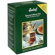 Sadaf Special Blend Tea with Cardamom - Loose Leaf Cardamom Tea - Ceylon Black Tea - Quicktea Product harvested in Sri Lanka - 8 Oz Box