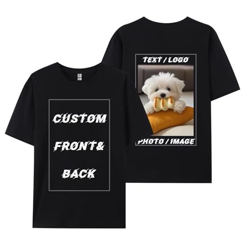 Custom T Shirts for Men Women Customized Shirt Customizable Tshirt Personalized T-Shirt for Boyfriend Girlfriend