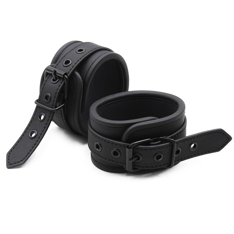 BONDAGERIE® Manette All Black Morbide, con catenina, colore Nero