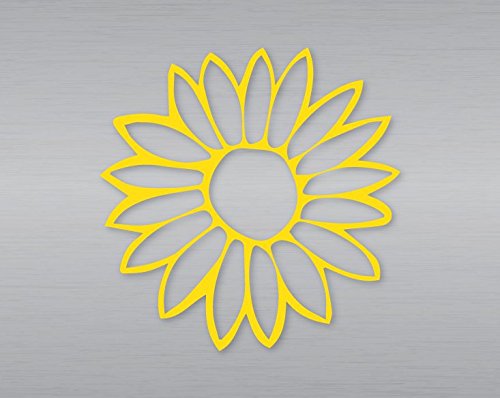 Nashville Decals Flower Laptop Tablet Notebook Car Vinyl Decal Sticker - Yellow