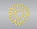 Flower Laptop Tablet Notebook Car Vinyl Decal Sticker - Yellow