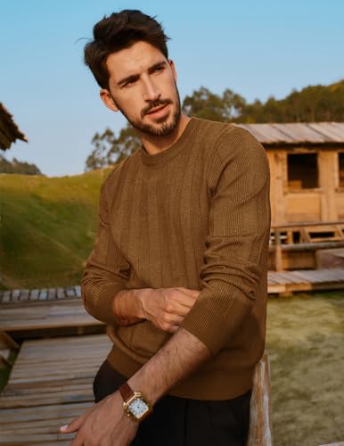 PJ PAUL JONES Mens Sweater Crew Neck Textured Long Sleeve Knitted Pullover Sweaters3