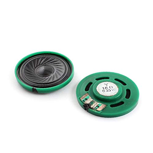 New Lon0167 2Pcs 0.25W Featured 16 ohm 35mm reliable efficacy Round Green Plastic Shell Magnet Electronic Speaker Loudspeaker(id:05d ea 1d e5f)